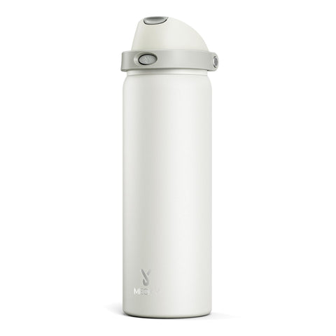 Meoky botella-agua-aislada-32oz mantiene las bebidas frías sin condensación.