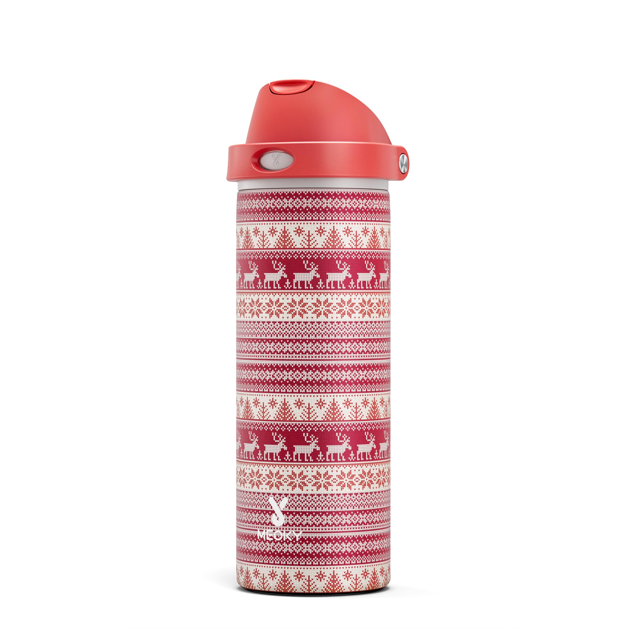 Meoky botella termo con diseño navideño para bebidas frías en casa