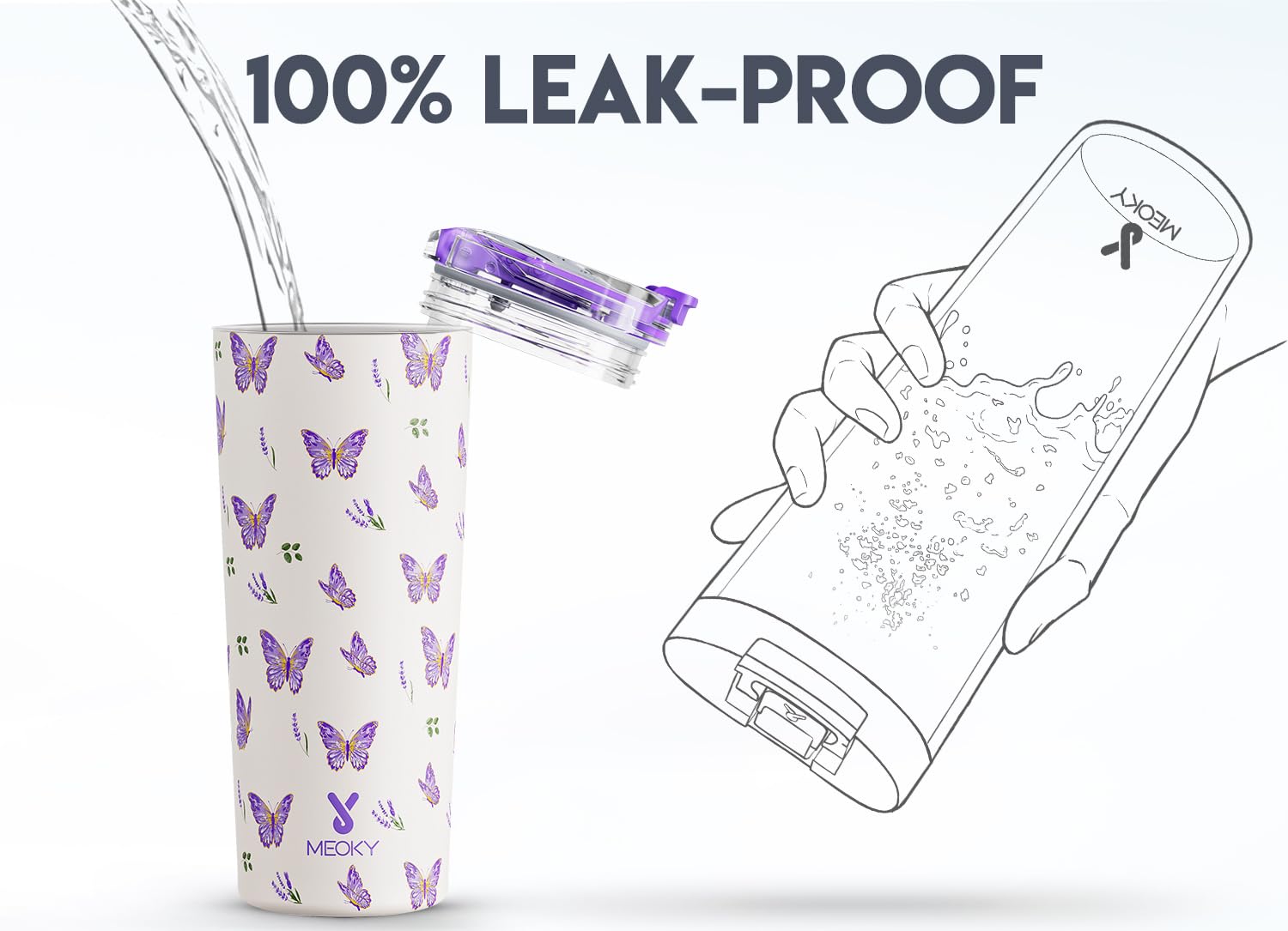 Meoky Butterfly, base antideslizante que mantiene estable la taza.