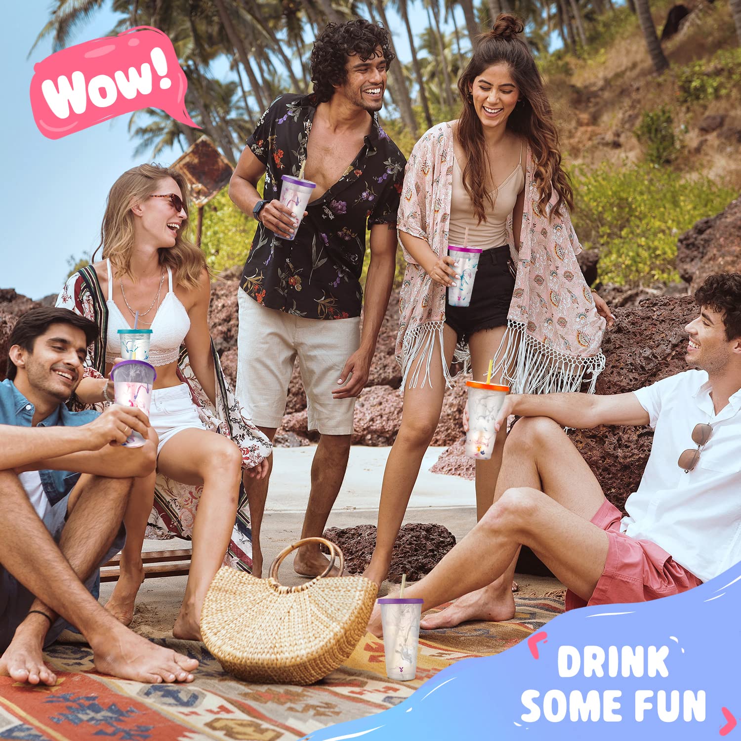 Meoky diseño atractivo y práctico para playa, reunión o casa.
