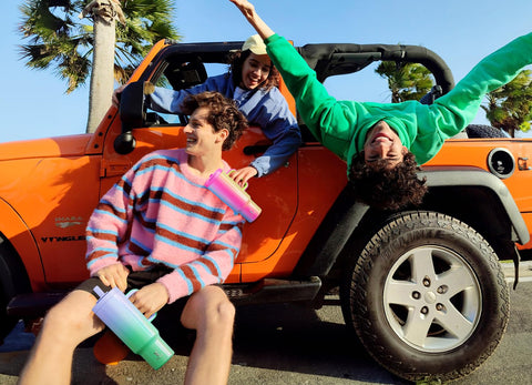 Meoky Leopardo tumbler 40oz se encaja en portavasos: ideal para coche.