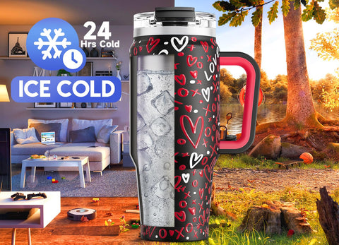 Meoky 946 ml con aislamiento de doble pared para bebidas frías prolongadas