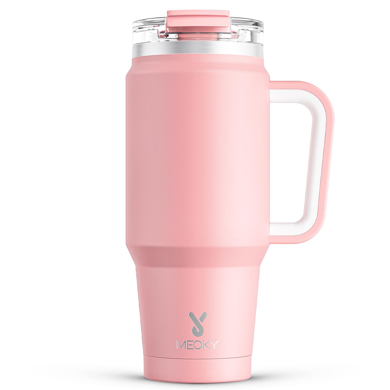 Meoky tumbler 32oz con manija ergonómica para un agarre cómodo