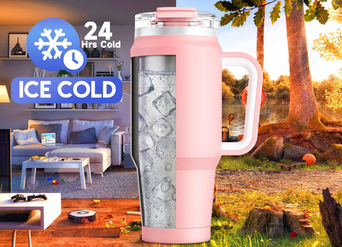 Meoky 32oz con tapa y pajilla, opción de bebida sin derrames