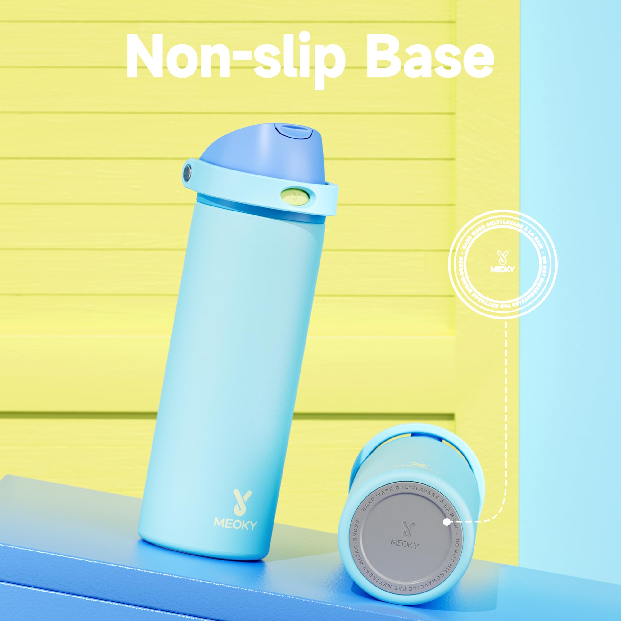 Meoky uso ideal para deporte y viaje, botella resistente.