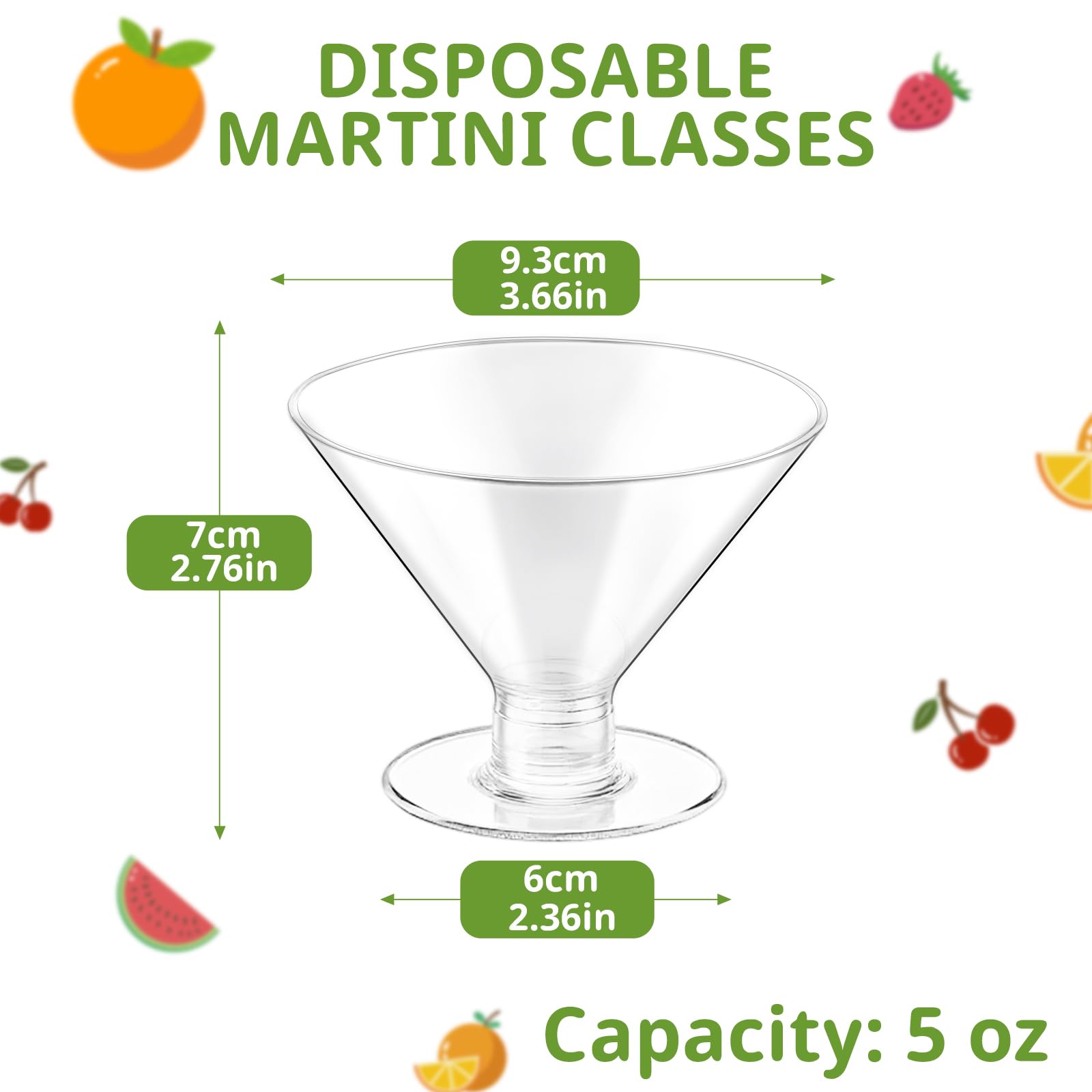 Meolibour conjunto 50 copas martini desechables, perfecto para fiestas