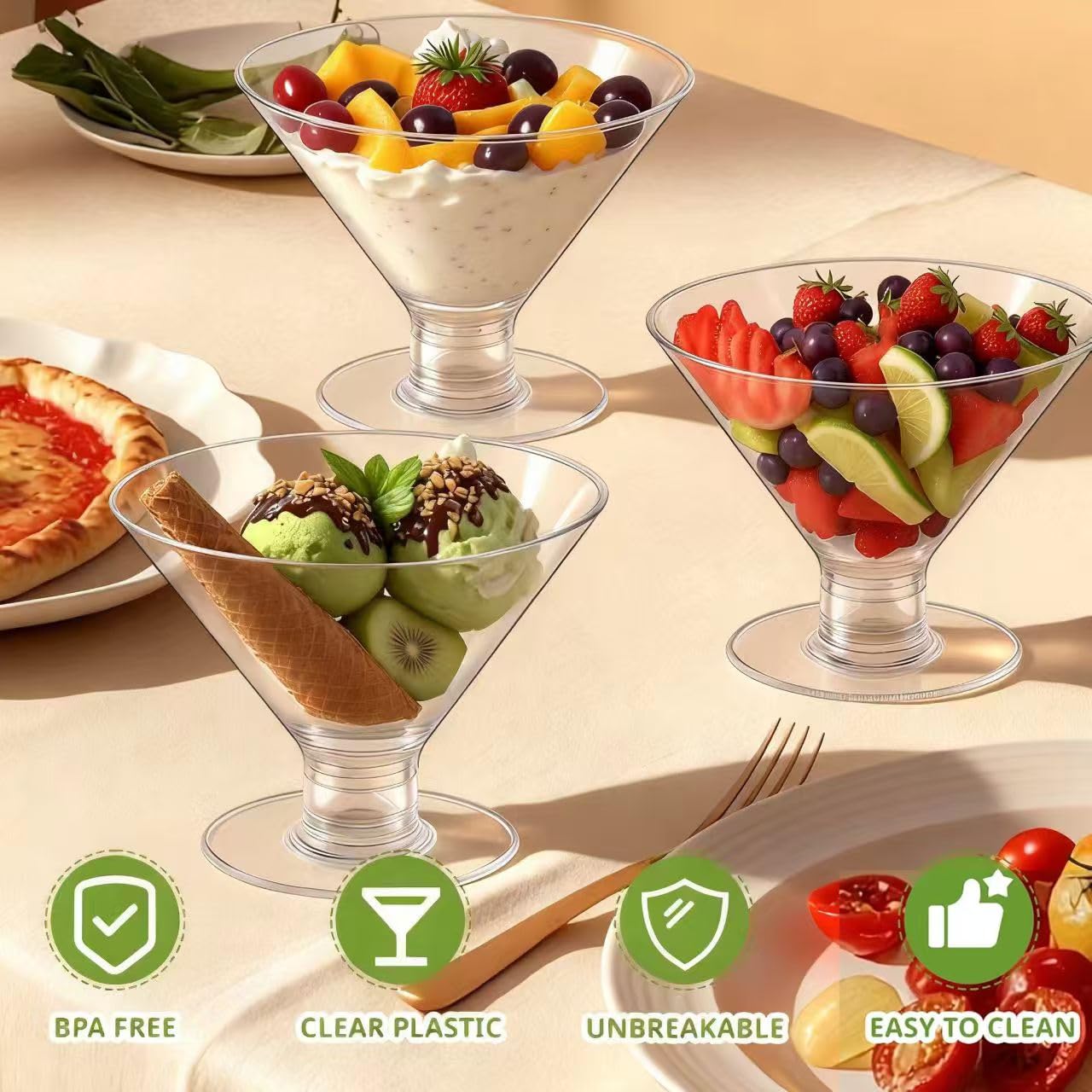 Meolibour copa mini martini, apta para postres y bebidas