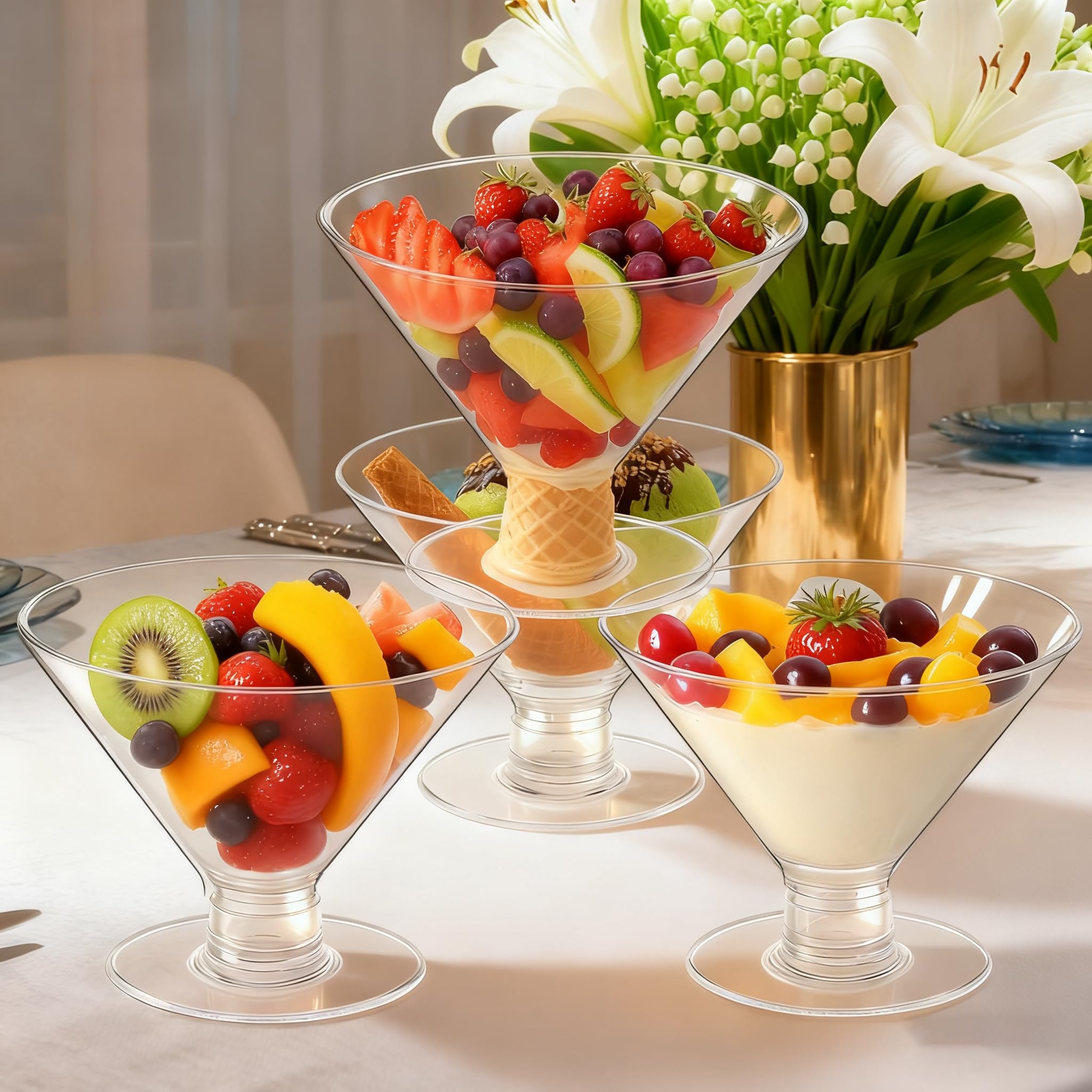 Meolibour copas martini desechables para presentaciones elegantes en bodas