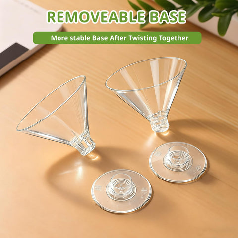 Meolibour vaso plástico de poliestireno transparente, ideal para realzar bebidas de forma segura