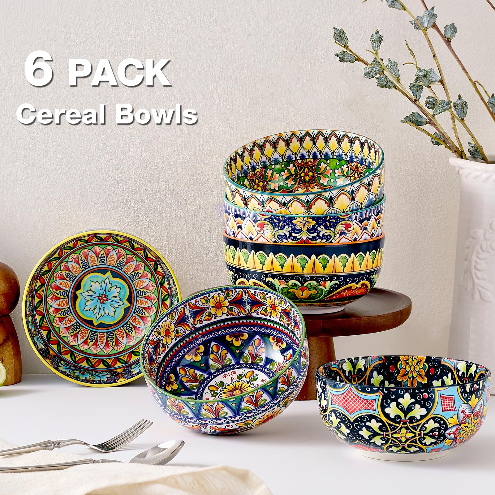 Meolibour tazones ceramicos apilables para ahorro de espacio