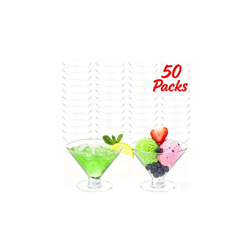 Meolibour vaso martini desechable claro, ideal para cócteles en eventos