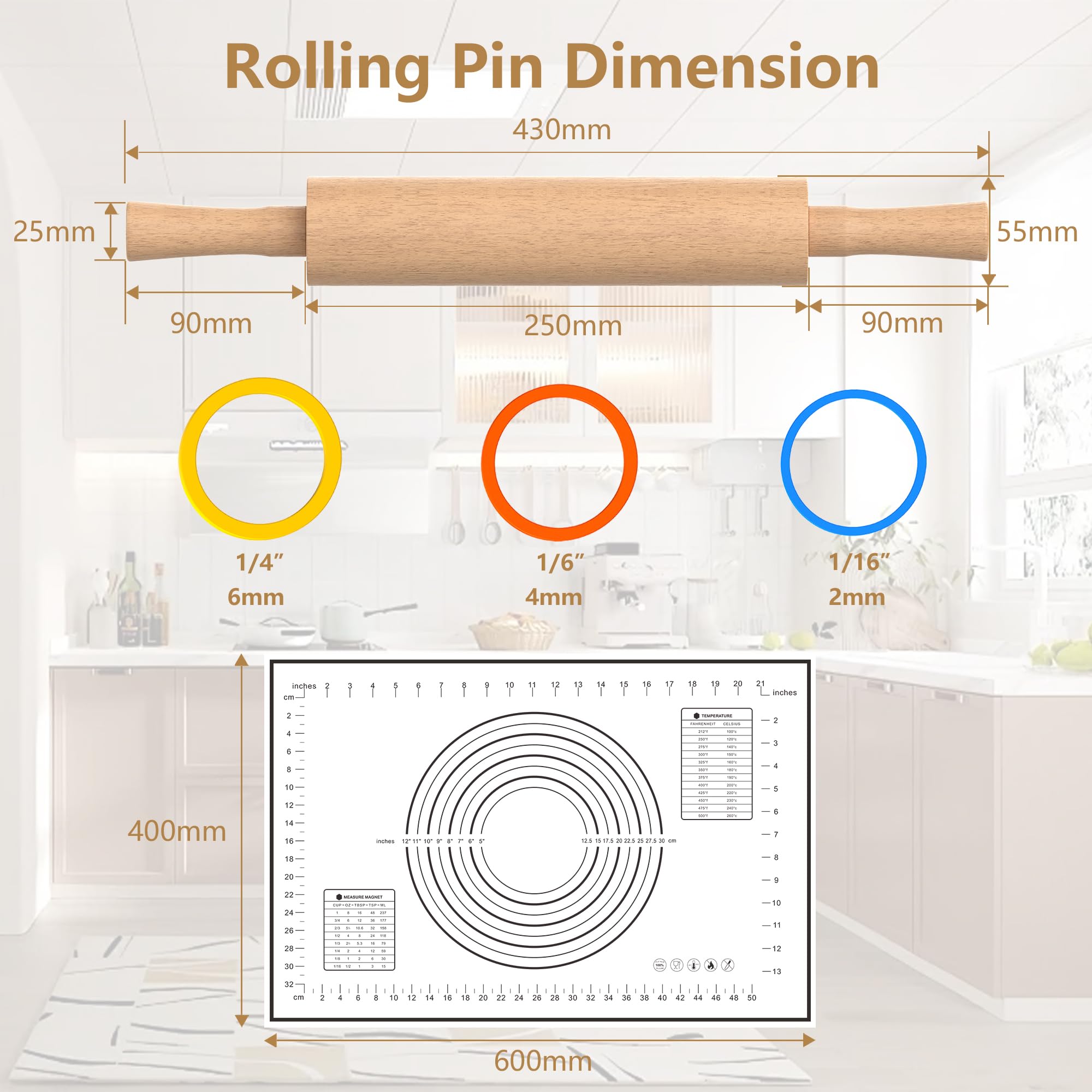 Anillo de espesor 4 mm Mepple para grosor medio uniforme