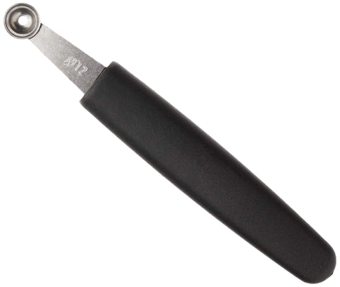 Mercer Culinary bolita para melón 3-8 pulgadas en negro para porciones uniformes y presentaciones atractivas.