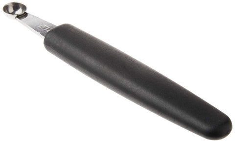 Mercer Culinary bolita para melón ergonómica en negro para agarre seguro incluso con manos mojadas.
