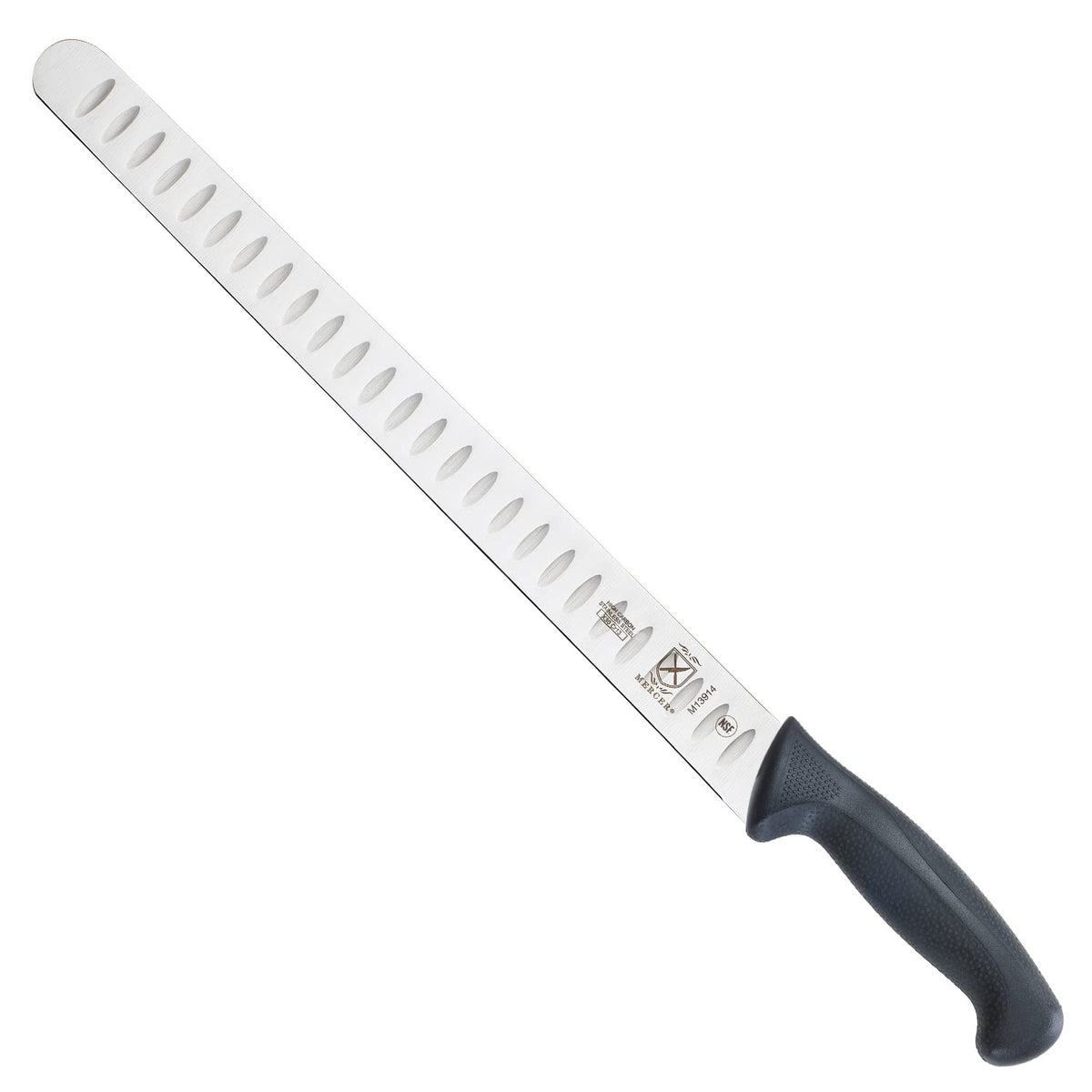 Mercer Culinary Millennia, rebanador de 14 pulgadas con mango negro, corte preciso para fiambres
