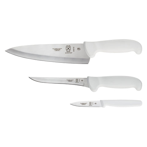 Mercer Culinary Ultimate White, cuchillo chef 8 pulgadas, filo de precisión para cortes rápidos
