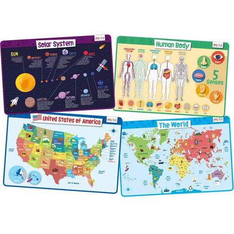 Merka manteles educativos sistema solar para aprendizaje en la mesa