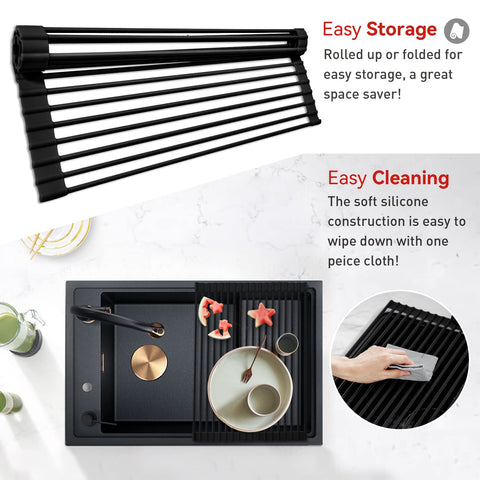 MERRYBOX escurridor de platos resistente al calor, uso seguro cerca del horno.