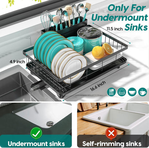 MERRYBOX escurridor-utensilios-removible, organiza cubiertos con tres compartimentos.