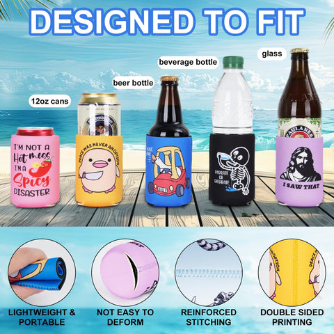 Merrypuls: ajuste universal para latas 12 oz, colapsable para llevar.