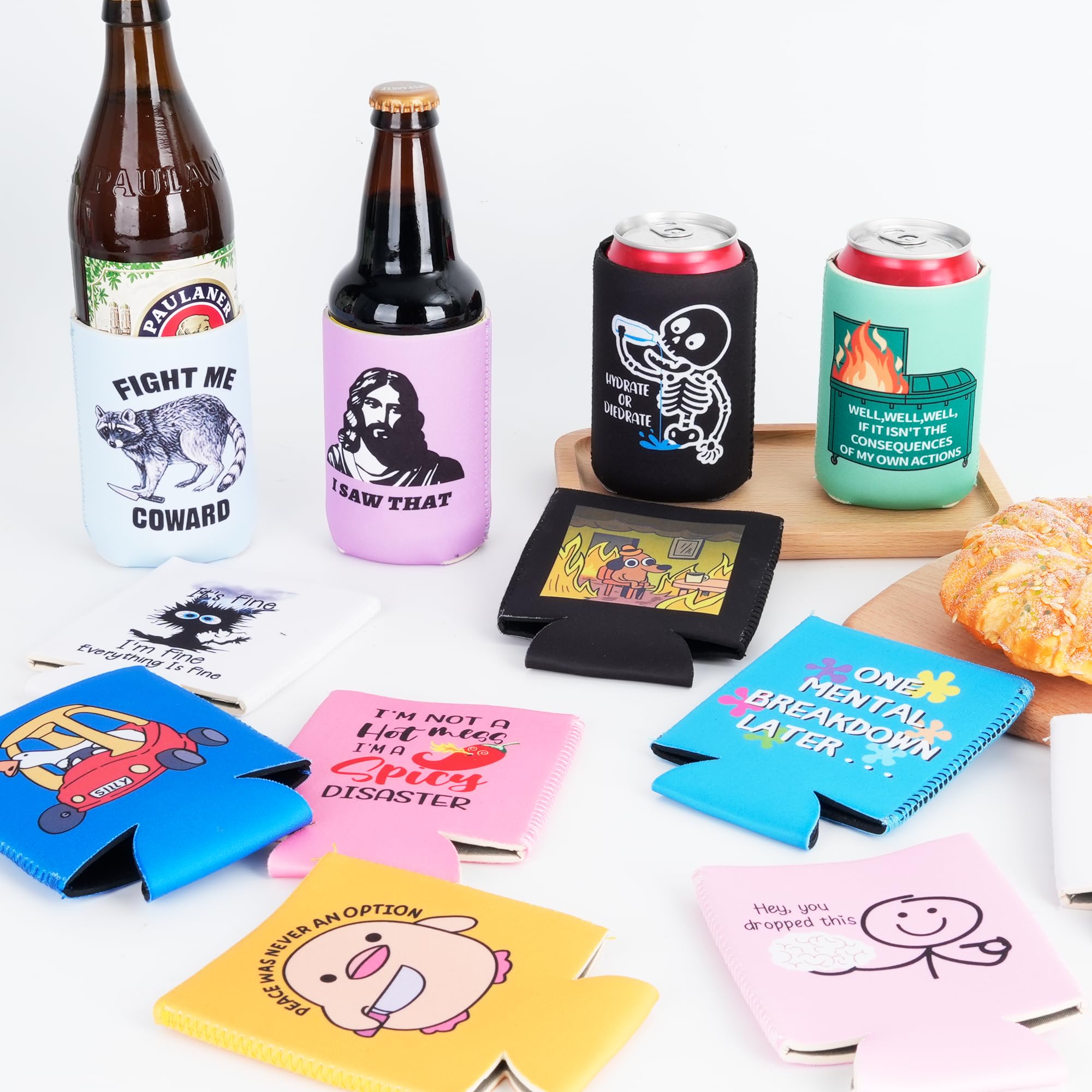 Merrypuls: diseños graciosos para latas, 12 piezas para conversación.