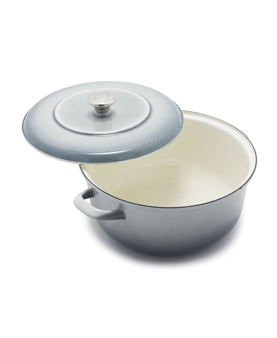 Olla redonda Merten & Storck de 7 cuartos con tapa, ideal para guisos grandes.