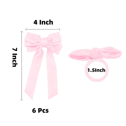 Meseey set de seis anillos de servilleta en terciopelo rosa para fiestas