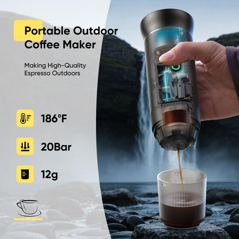 Meseto máquina de espresso portátil para café molido y mezclas propias