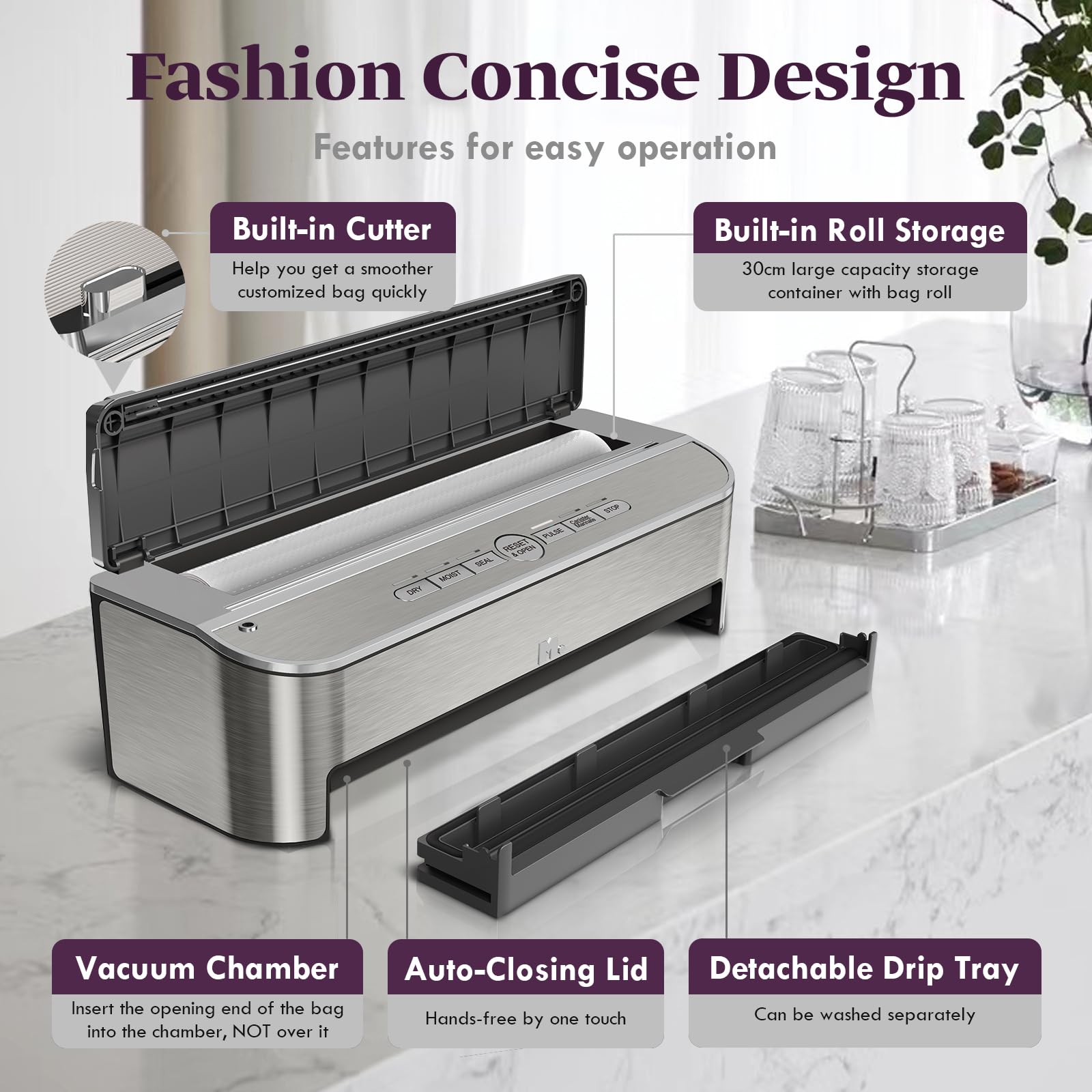 Mesliese sellador al vacío ideal para Sous Vide, mantiene textura deseada.