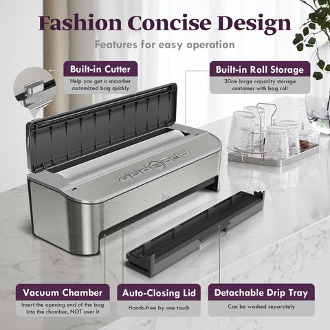 Mesliese sellador al vacío ideal para Sous Vide, mantiene textura deseada.