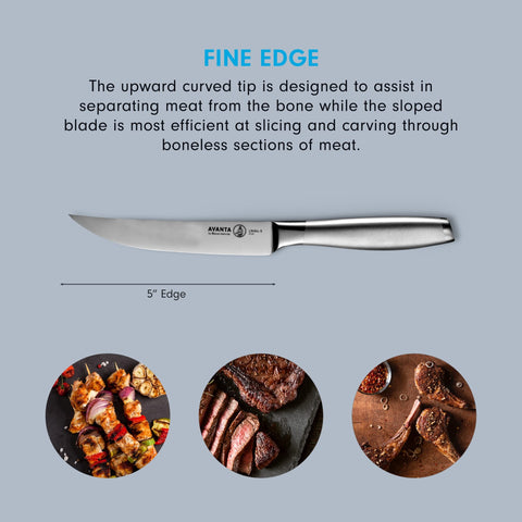 Acero inoxidable X50 Avanta, resistente y fácil de mantener en la cocina.