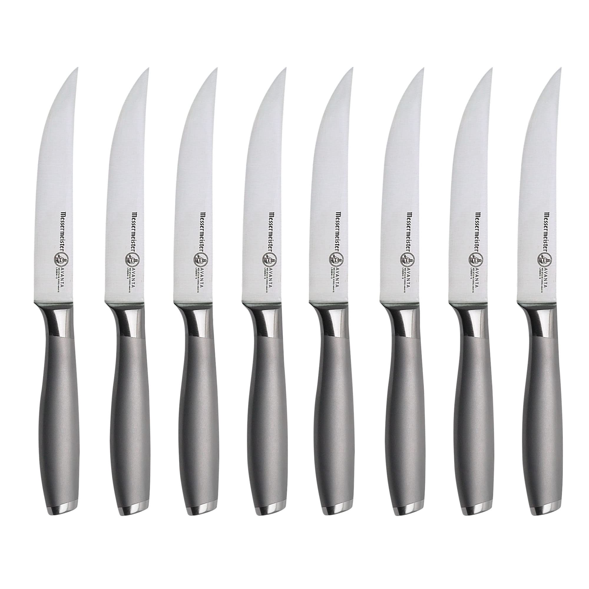 Cuchillo de bistec Messermeister Avanta de 5 pulgadas filo fino para cortes precisos.