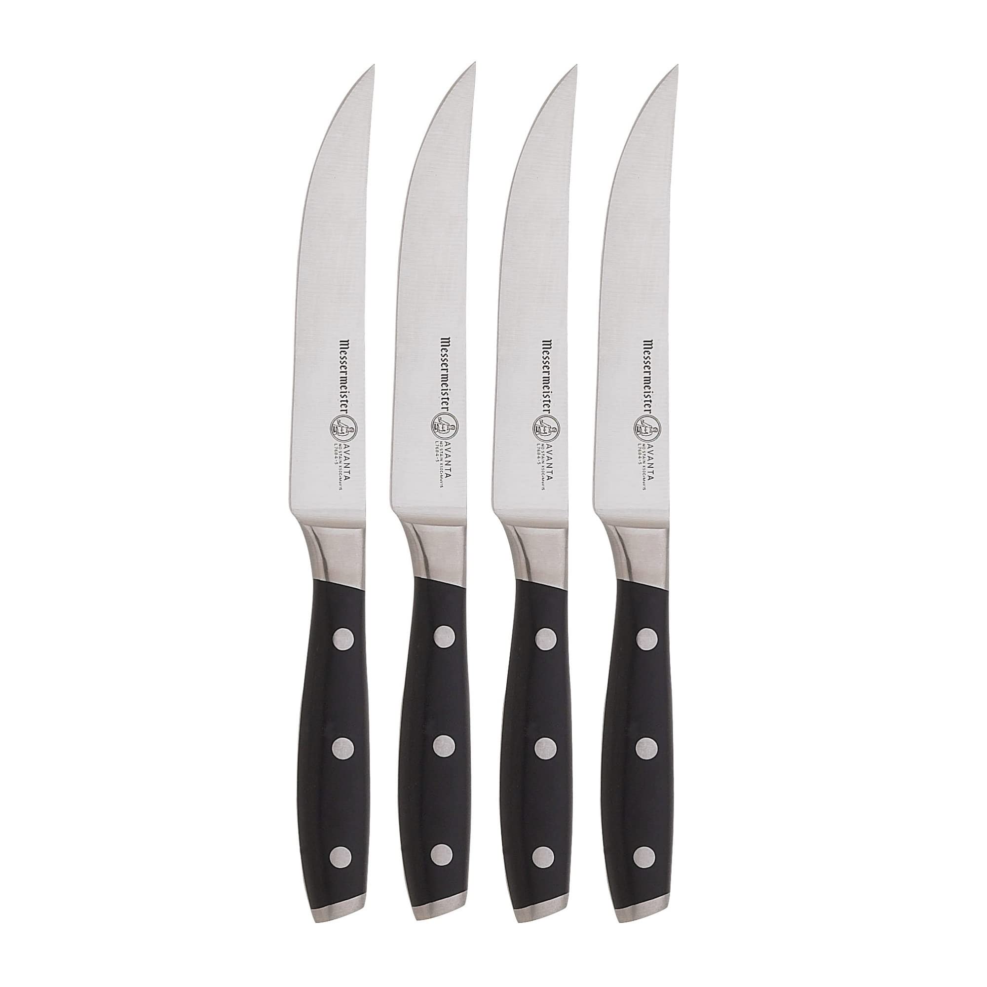Messermeister Avanta: conjunto de 4 cuchillos de steak con filo preciso para cortes limpios