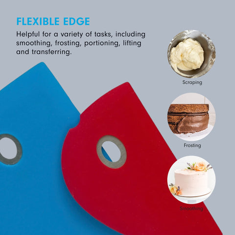 Raspador de silicona Messermeister con borde flexible para alisar y decorar.