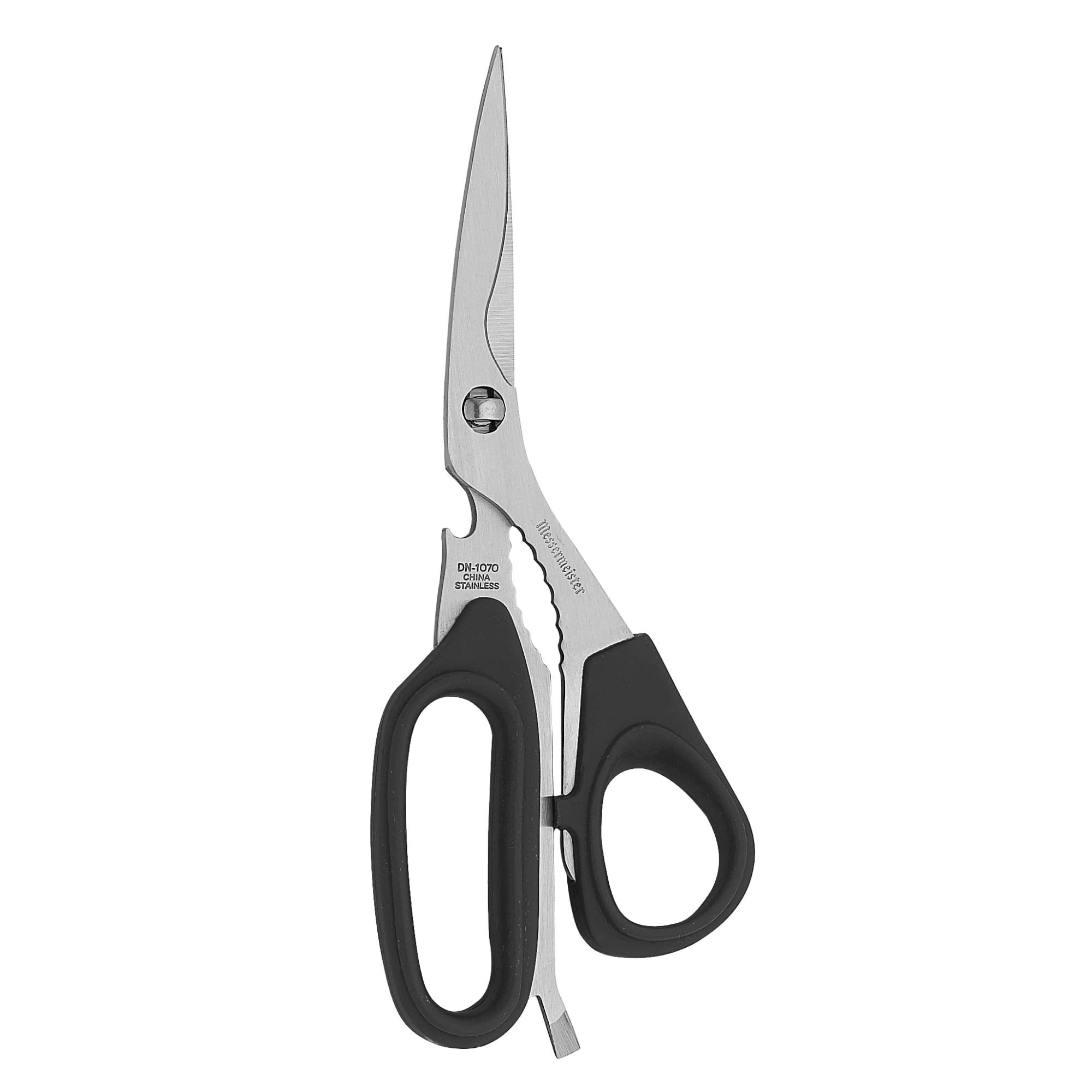 Tijeras Messermeister de 8,5 pulgadas, desmontables para limpieza rápida en la cocina.