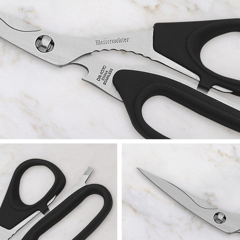 Abre tapas y ofrece agarre firme con las tijeras Messermeister.