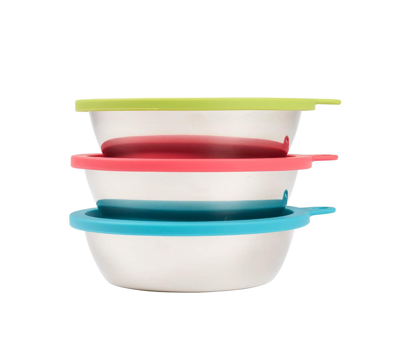 Messy Mutts: tapas de silicona en colores sandía, azul y verde para sellado seguro