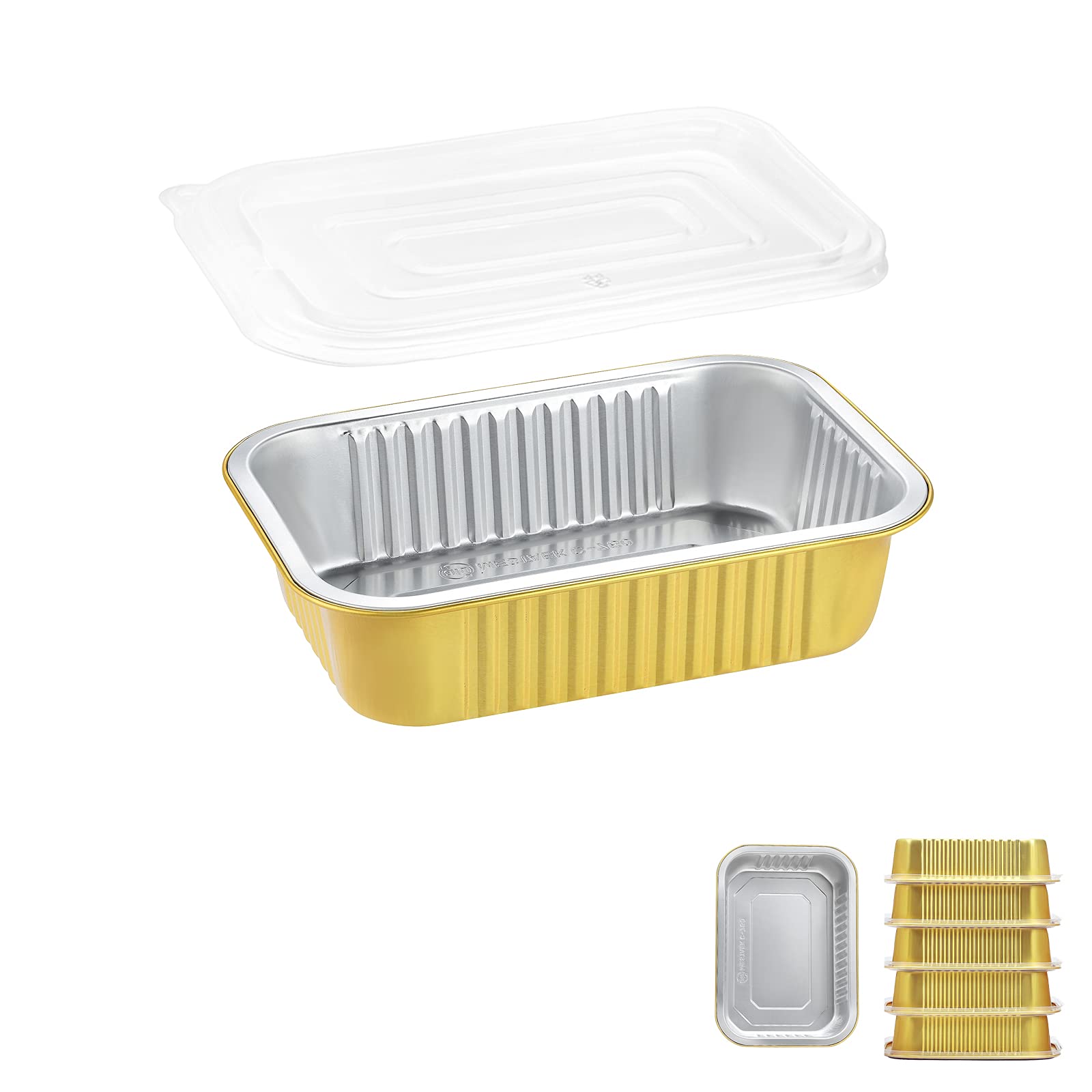 Bandeja MESTAEK 6x4 con tapa, ideal para servir y transportar comida.