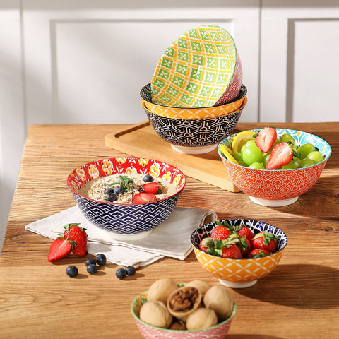 Metahom tazón cerámico para sopa con colores vivos, ideal para comidas diarias.