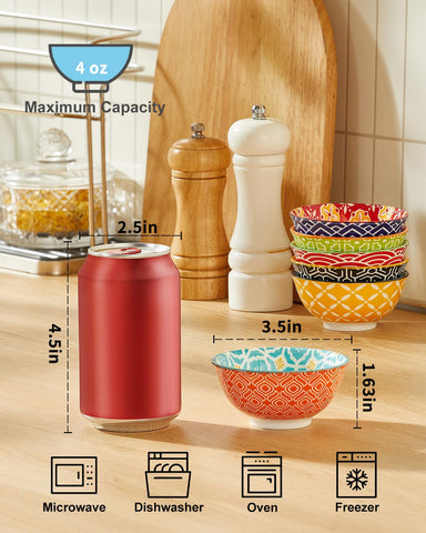Metahom tazón mini para salsas 4oz, ideal para porciones.