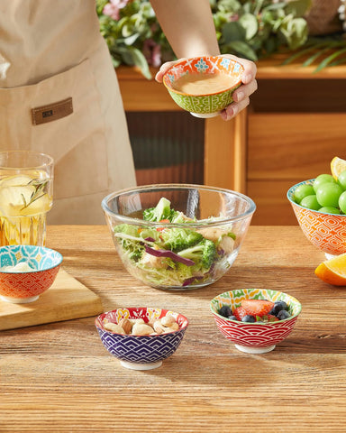 Metahom tazones cerámicos coloridos para una mesa más atractiva.