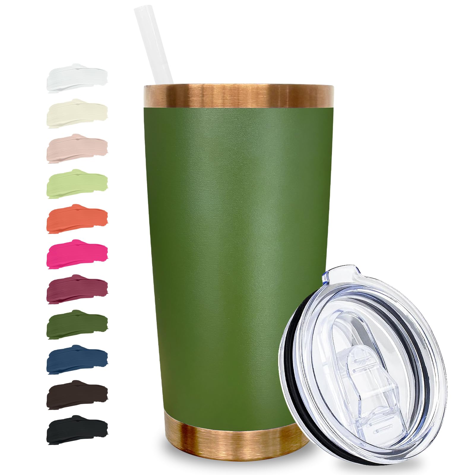 Metalya tumbler 20oz con tapa deslizante mantiene temperatura por más tiempo.