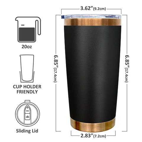 Metalya tumbler con aislamiento doble para bebidas frías o calientes.