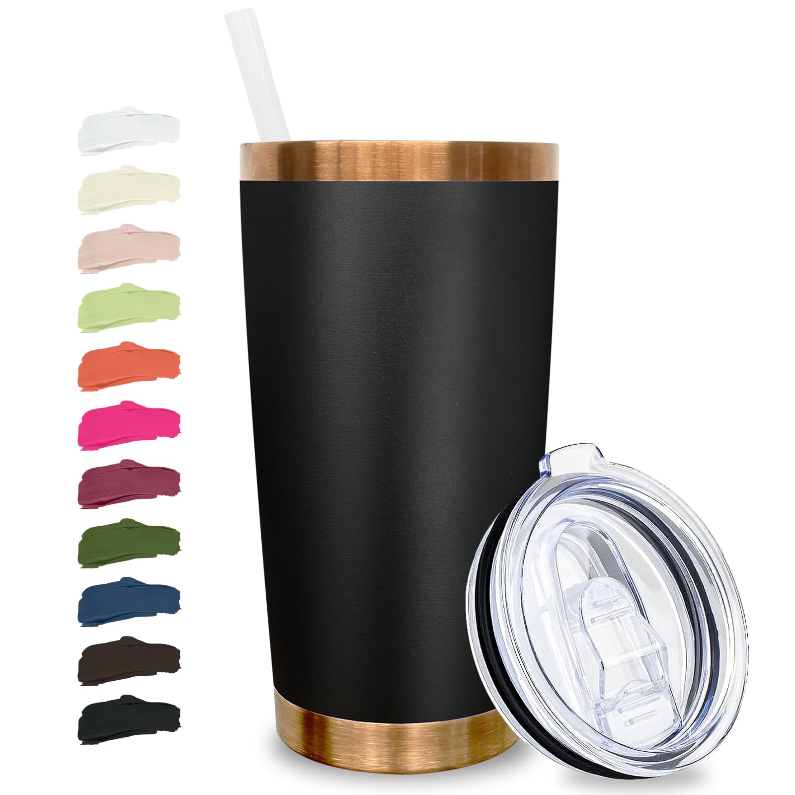 Metalya vaso termico 20 onzas con tapa deslizante, práctico para viajes
