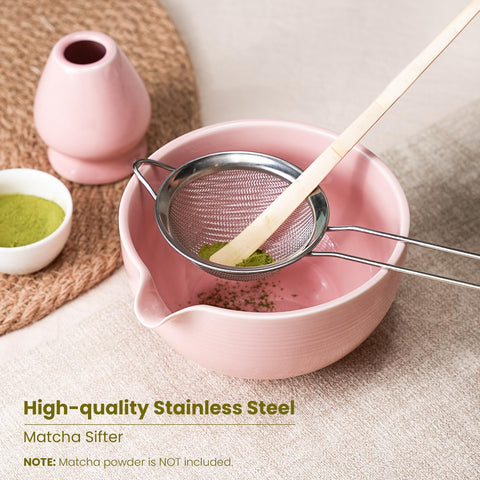 Metflavor colador de acero inoxidable para té libre de sedimentos.