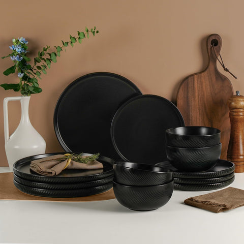Metflavor Obsidian Night: platos de 10-25 pulgadas para cenas elegantes y presentación atractiva.