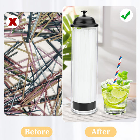 Mevtok capacidad 80-100 pajitas, ideal para cafeterías y bares