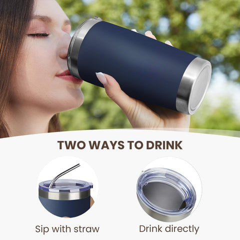 MEWAY tumbler con acabado en polvo, agarre cómodo y seguro.