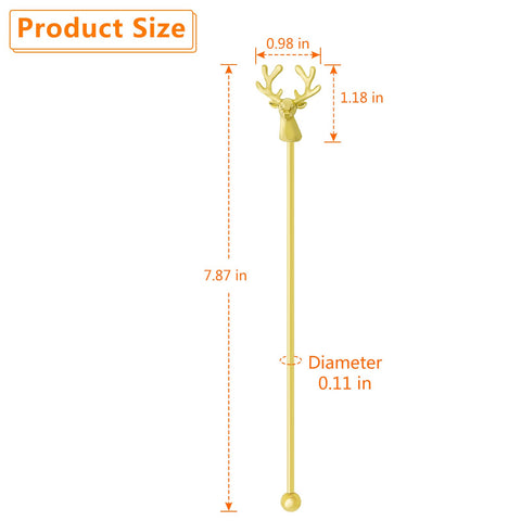 Agitador acero inoxidable Mewuthede, reutilizable para bebidas frías y calientes.