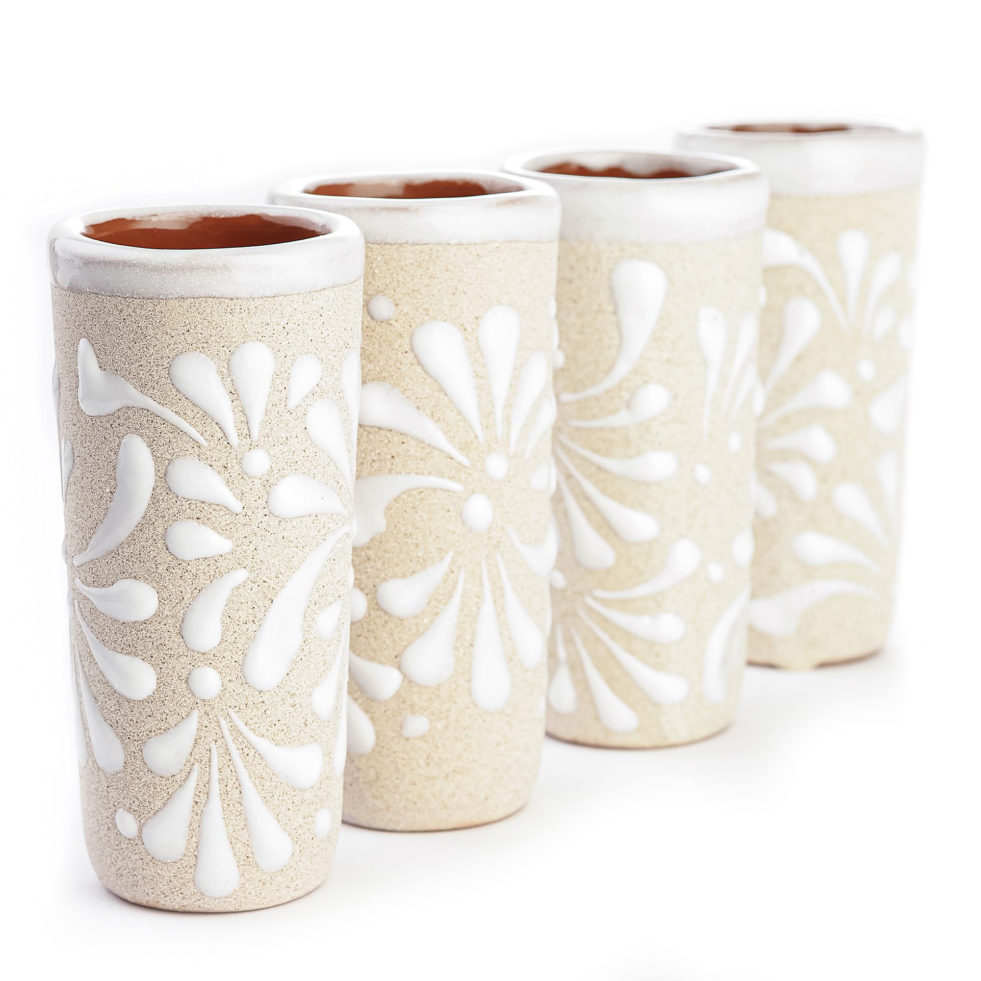Vasos MEXTEQUIL con diseño tradicional mexicano para reuniones.
